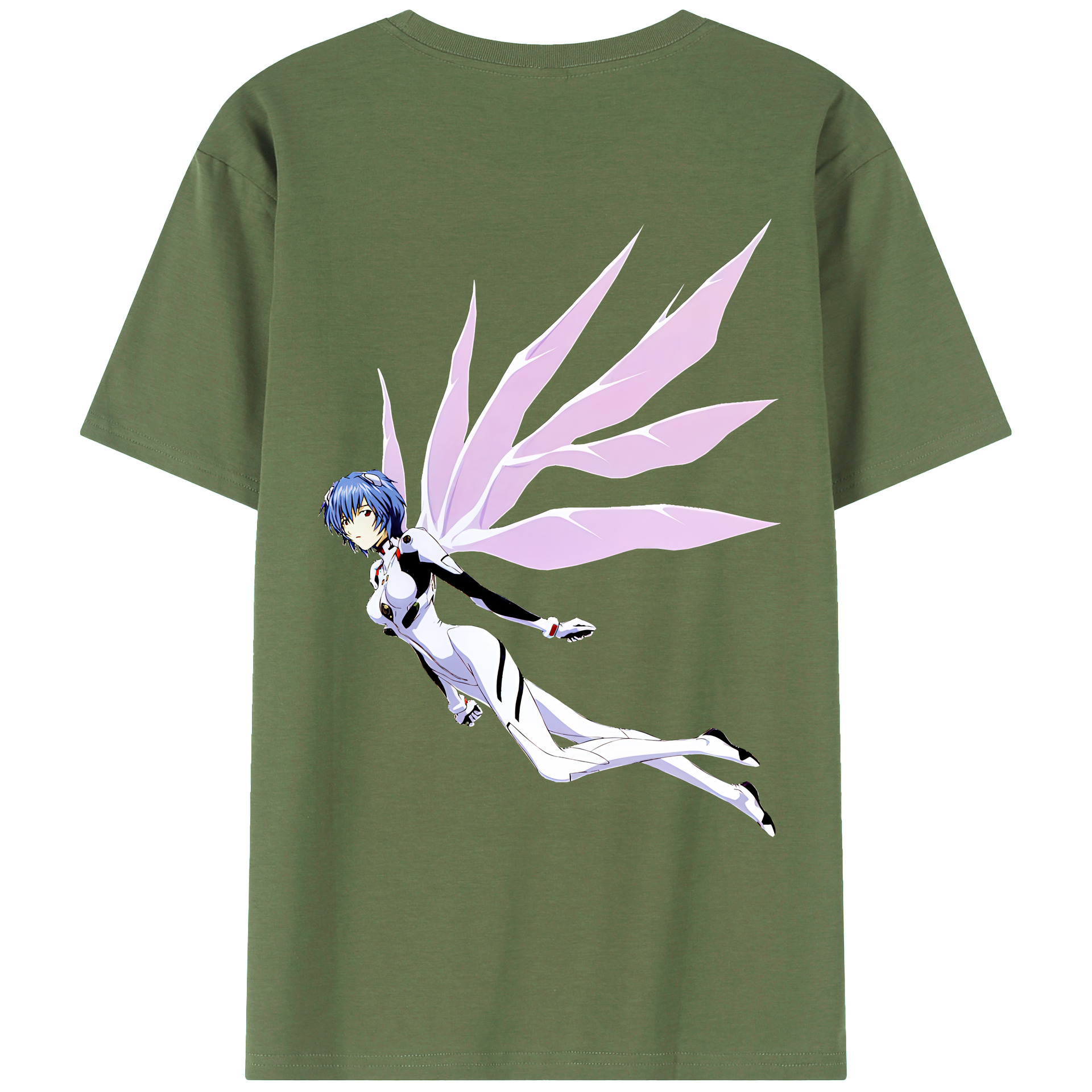 （画像用） EVA 新世紀エヴァンゲリオン 綿100％ メンズ半袖Tシャツ（バックプリント） 通気性